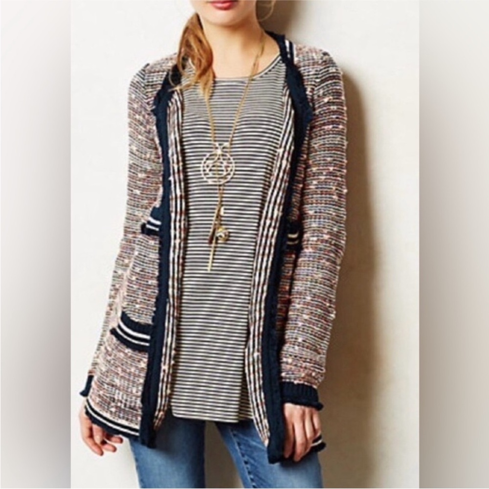 Anthropologie MOTH Chunky Elongated Knit Cardigan